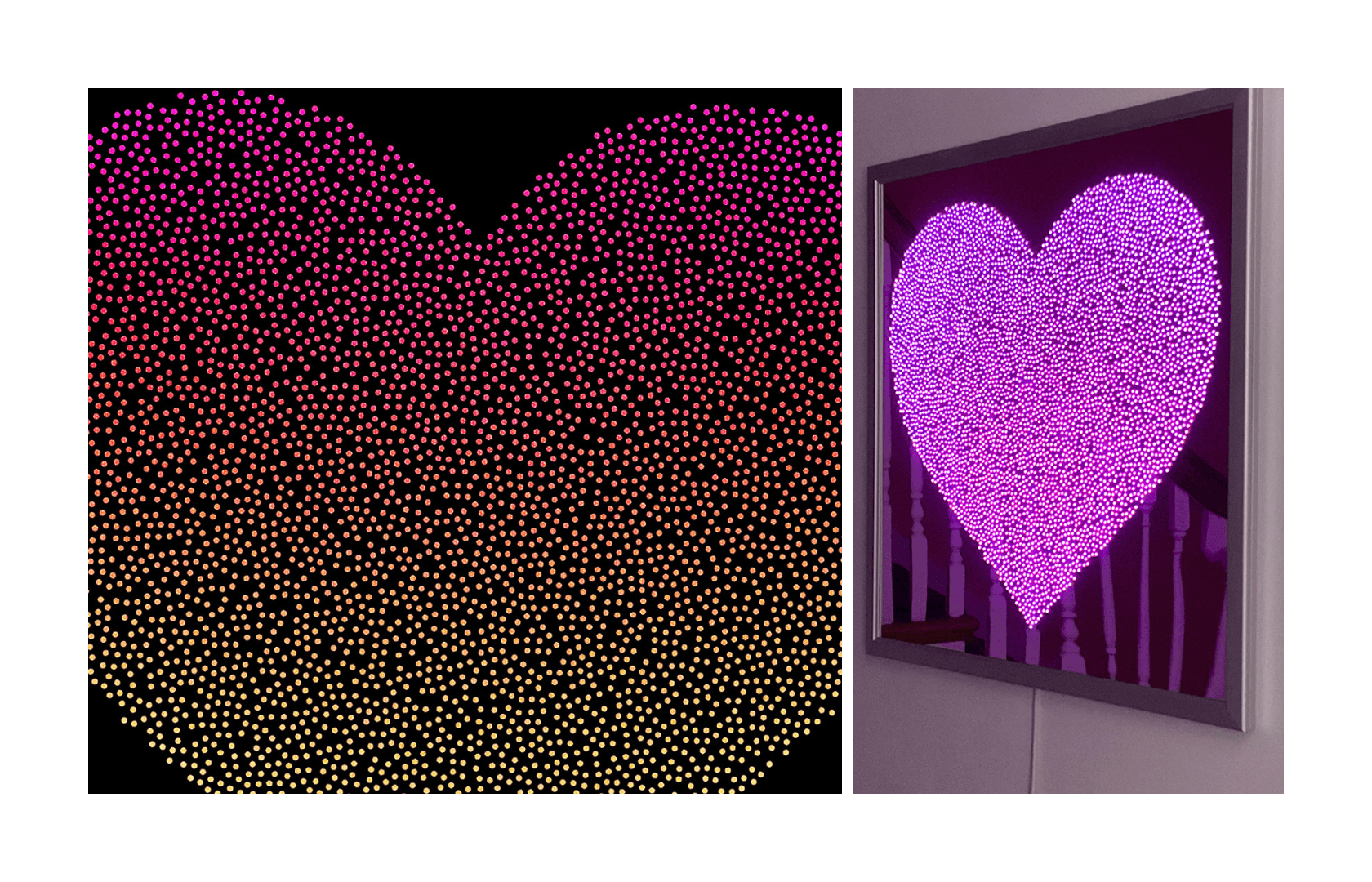 Heart Led Light Panel - IllumiArts